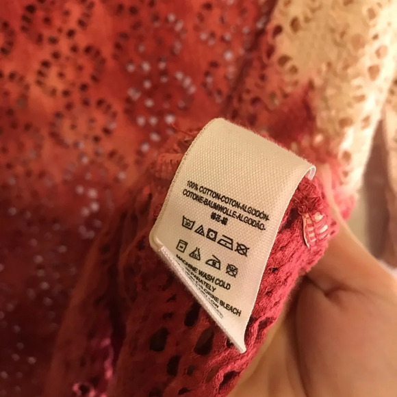 Free People We The Free Oversized Crochet Ombré Top Sz XS - Picture 5 of 8